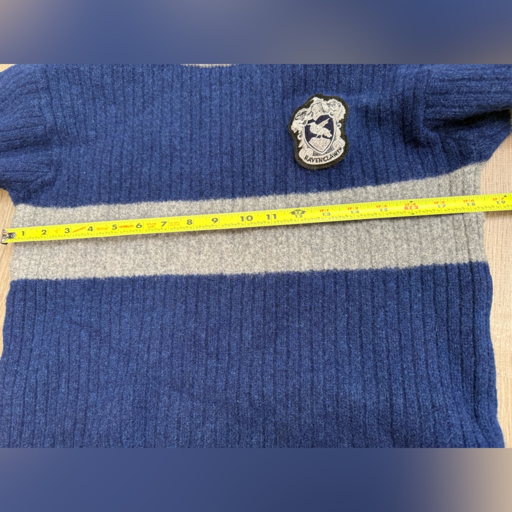 Universal Studios Harry Potter Ravenclaw Qudditch Wool Sweater Large - Picture 4 of 8